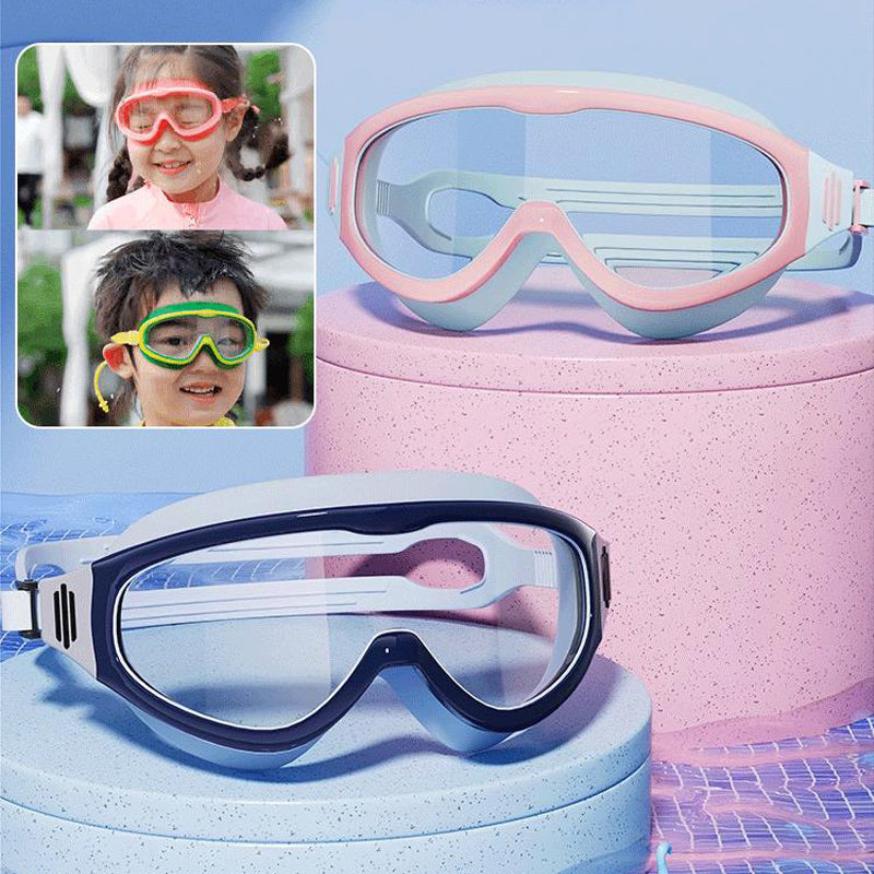 HD-Schwimmbrille für Kinder mit großem Rahmen, wasserdicht und beschlagfrei