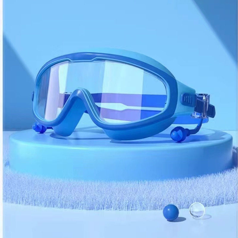 HD-Schwimmbrille für Kinder mit großem Rahmen, wasserdicht und beschlagfrei