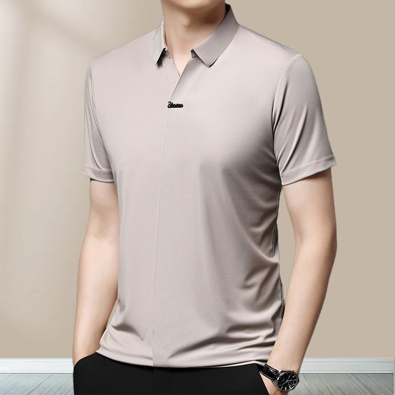 Men's Casual Revers Atmungsaktiv Knitterfrei T-shirt