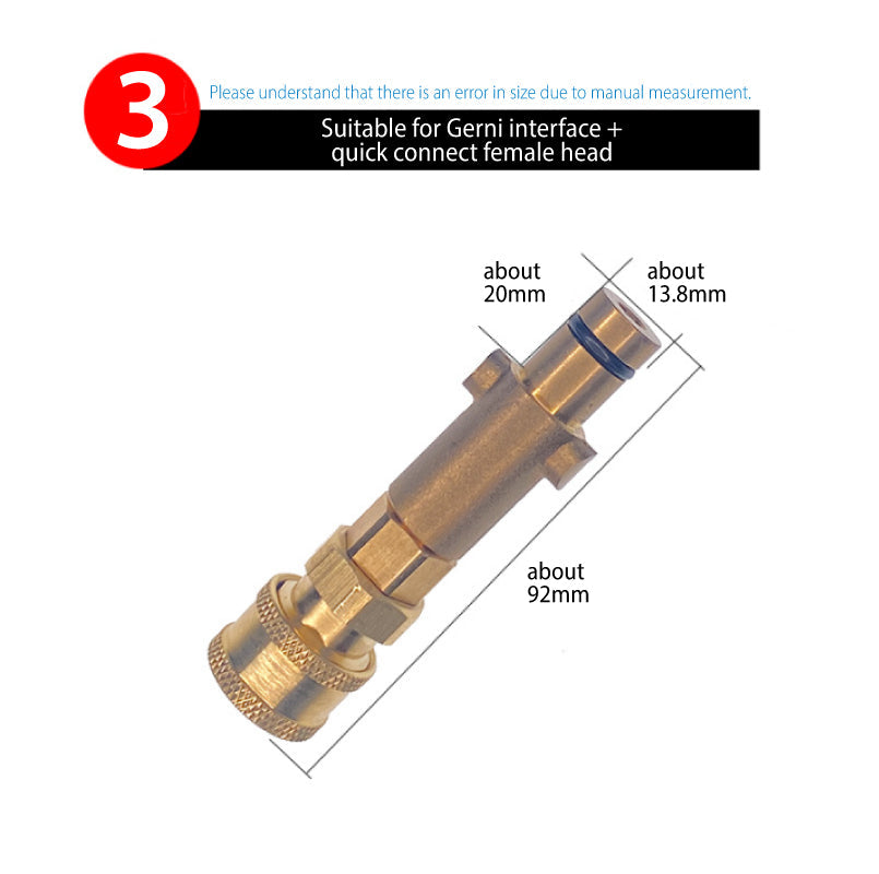 Nilfisk/Kärcher/YILI Schnellanschluss-Adapter（Wählen Sie den entsprechenden Adapter entsprechend der Abbildung）