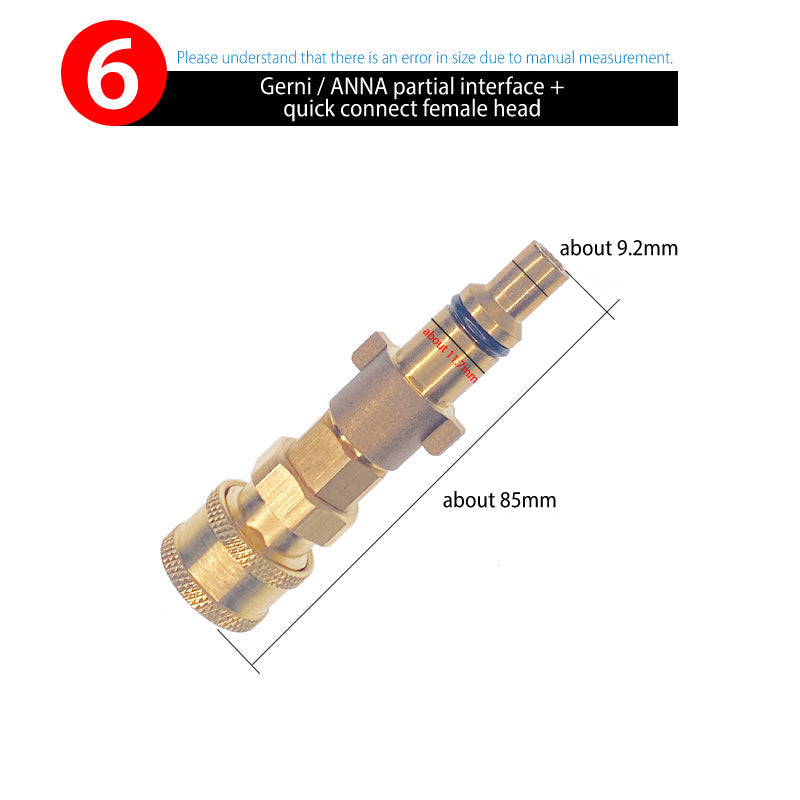 Nilfisk/Kärcher/YILI Schnellanschluss-Adapter（Wählen Sie den entsprechenden Adapter entsprechend der Abbildung）