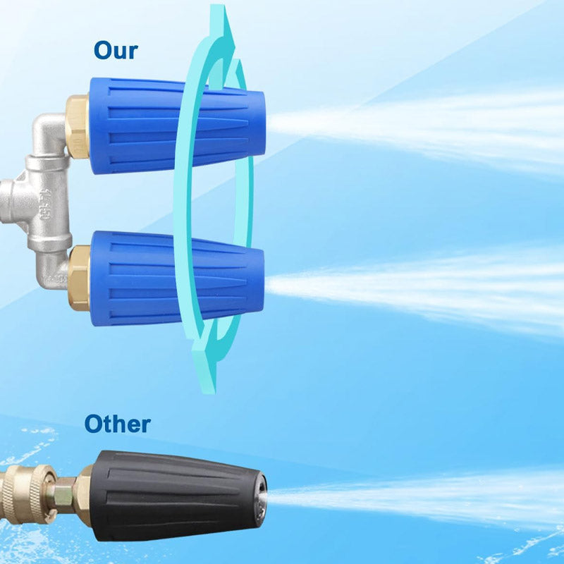 Dual -Turbo -Düse aus rostfreiem Stahl für Druckwaschmaschinen