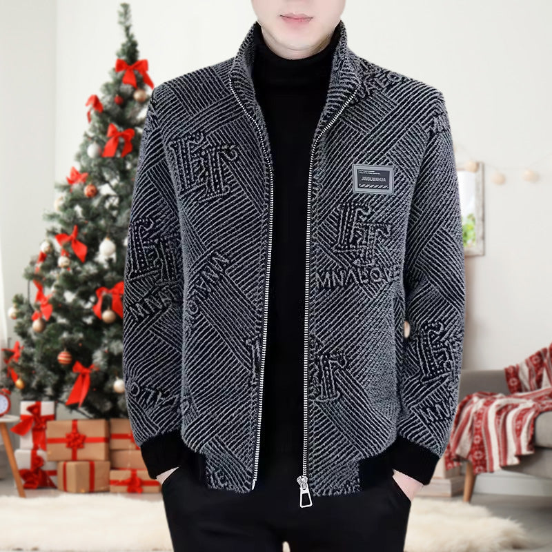 [Bestes Geschenk für ihn] Modische, warme und lässige Stehkragenjacke für Männer