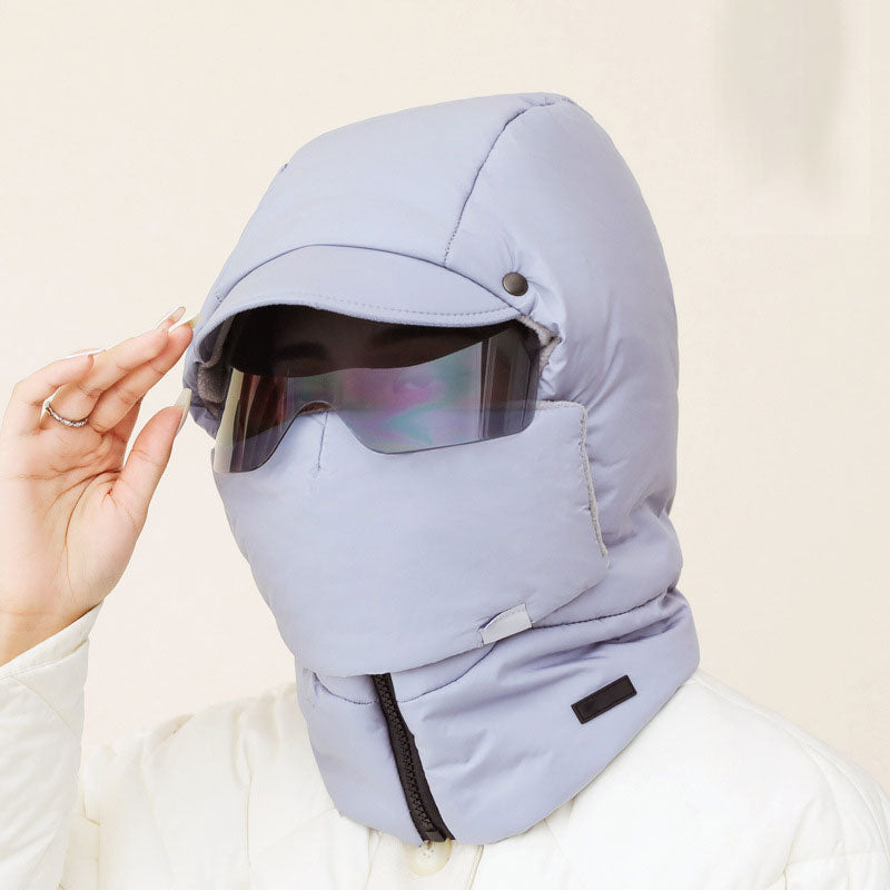 Winddichte Vollgesichts-Outdoor-Reitmaske mit Brille