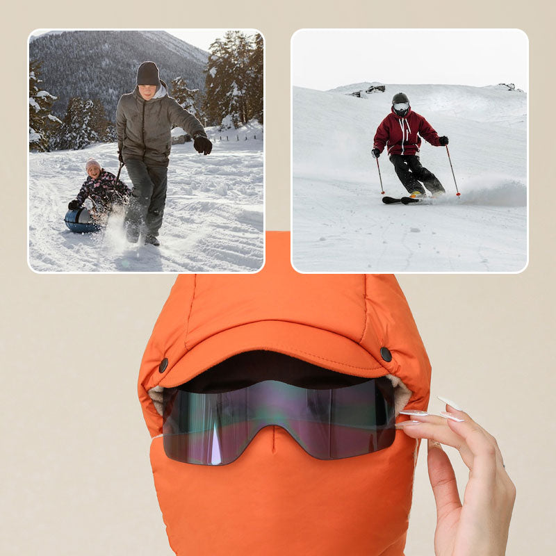 Winddichte Vollgesichts-Outdoor-Reitmaske mit Brille