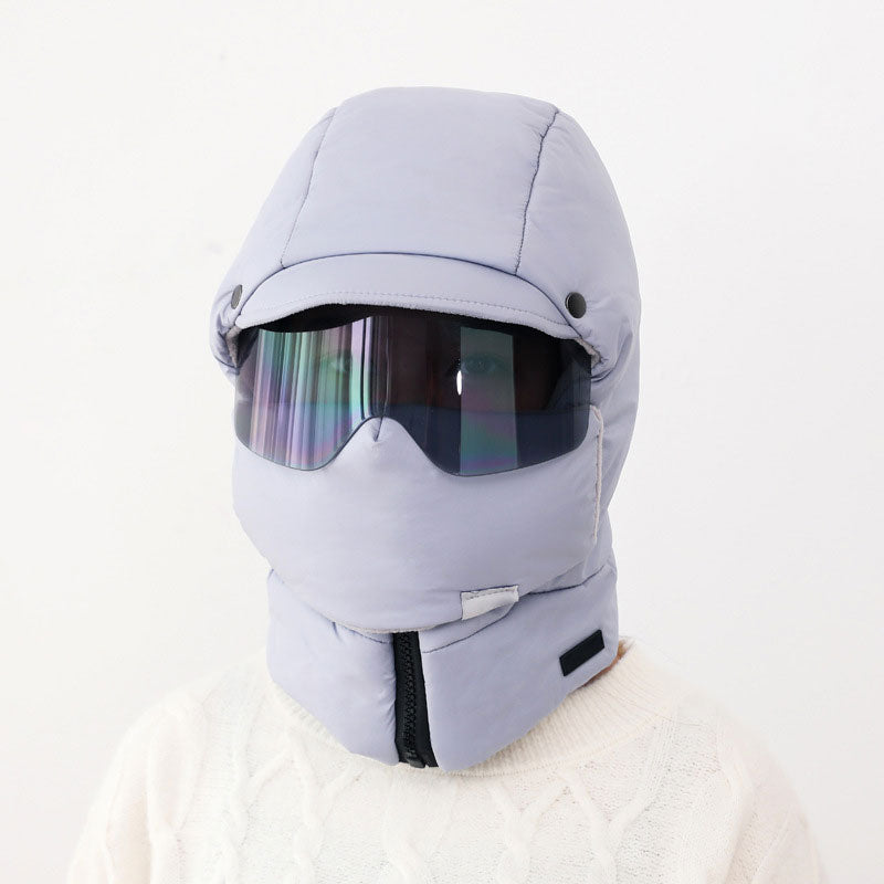 Winddichte Vollgesichts-Outdoor-Reitmaske mit Brille