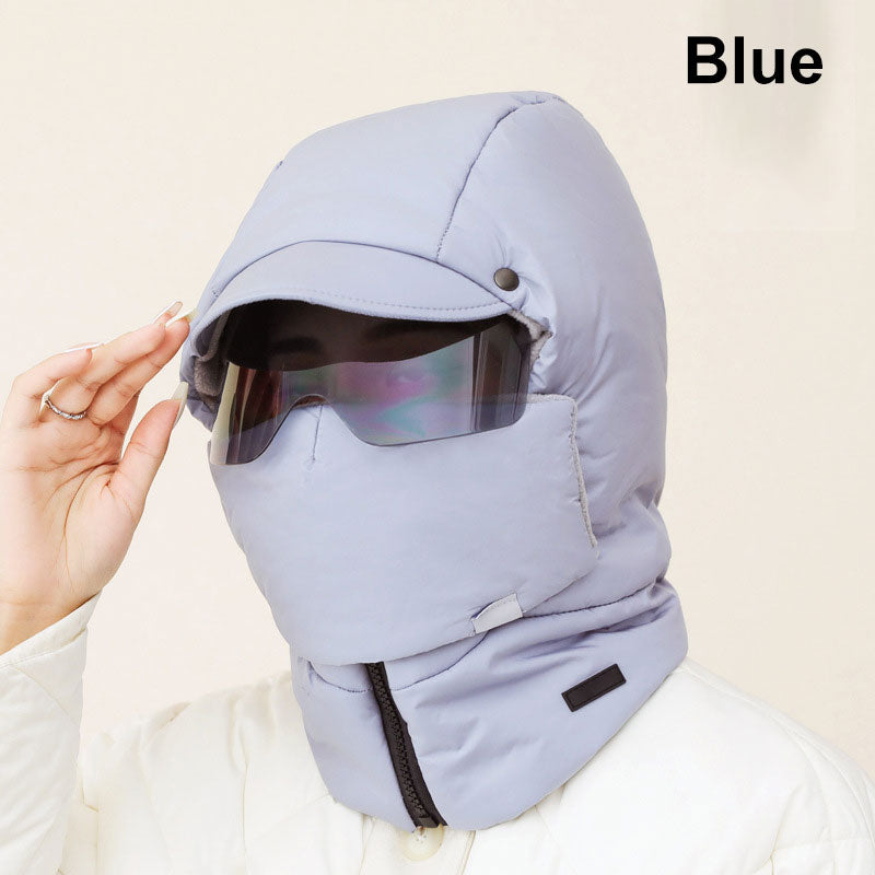 Winddichte Vollgesichts-Outdoor-Reitmaske mit Brille